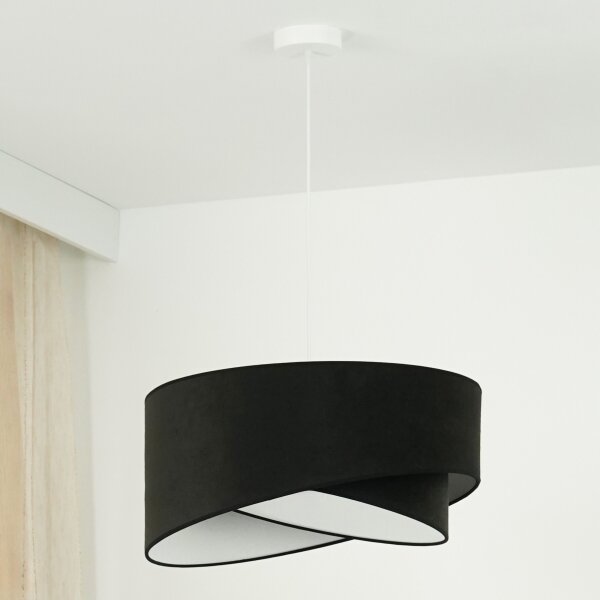 Brilagi - LED Пендел LYRA 1xE27/15W/230V черен/бял