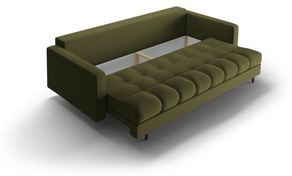 Зелен разтегателен диван с място за съхранение 222 cm Bali – Cosmopolitan Design