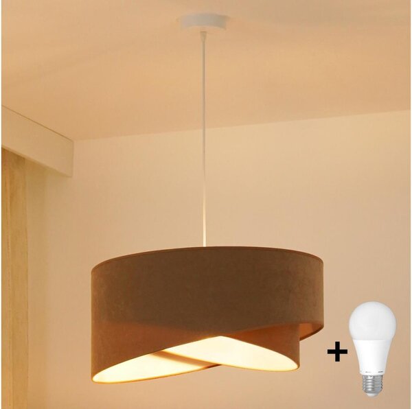 Brilagi - LED Пендел LYRA 1xE27/15W/230V кафяв/бял