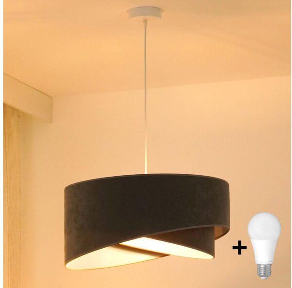 Brilagi - LED Пендел LYRA 1xE27/15W/230V сив/бял