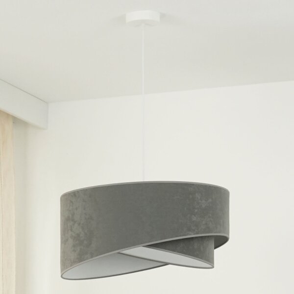 Brilagi - LED Пендел LYRA 1xE27/15W/230V сив/бял
