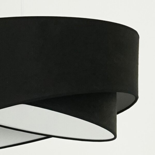Brilagi - LED Пендел LYRA 1xE27/15W/230V черен/бял