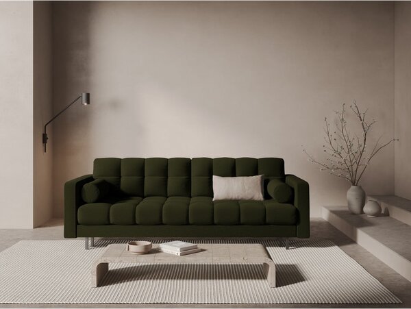 Зелен разтегателен диван с място за съхранение 222 cm Bali – Cosmopolitan Design