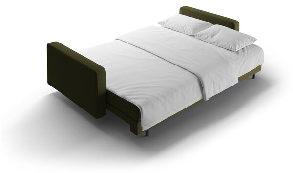Зелен разтегателен диван с място за съхранение 222 cm Bali – Cosmopolitan Design