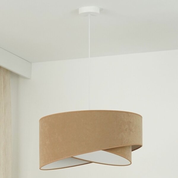 Brilagi - LED Пендел LYRA 1xE27/15W/230V кафяв/бял
