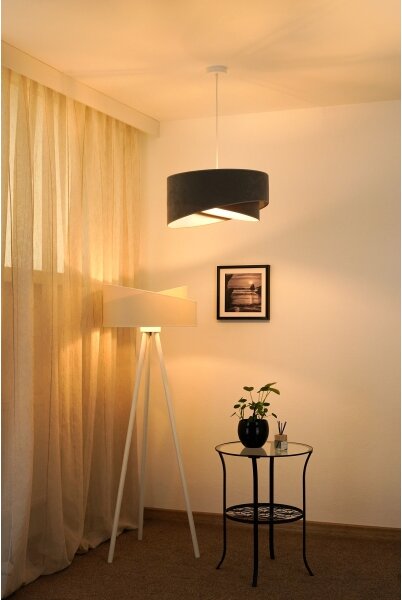 Brilagi - LED Пендел LYRA 1xE27/15W/230V сив/бял