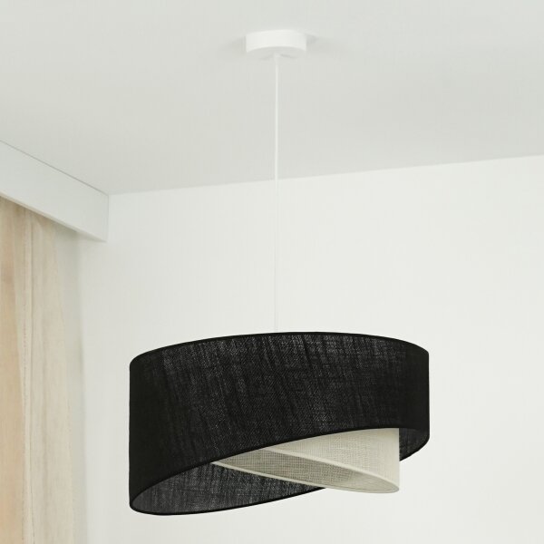Brilagi - LED Пендел LYRA 1xE27/15W/230V черен/кремав