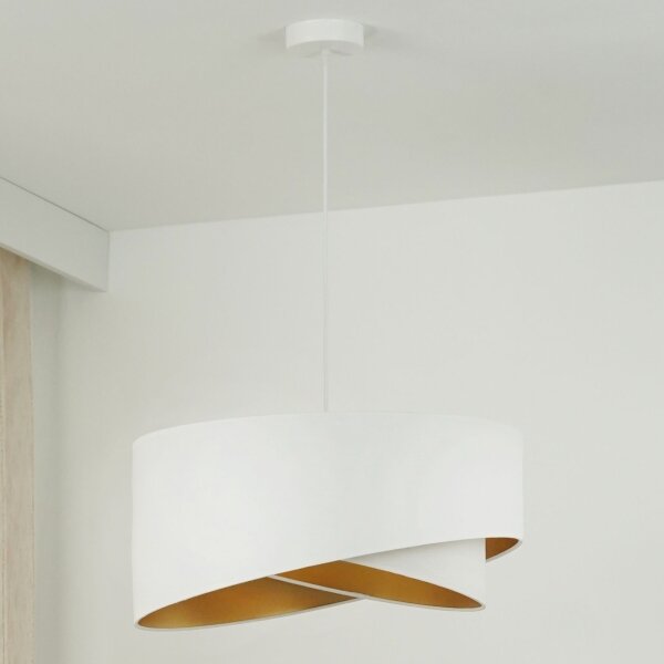 Brilagi - LED Пендел LYRA 1xE27/15W/230V бял/златист