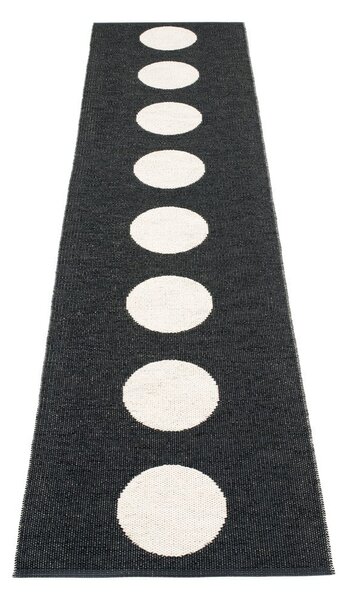 Черно-бяла пътека за открито и закрито 70x300 cm Vera Black – Pappelina