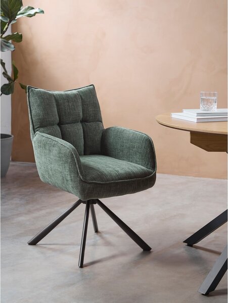 Зелени тапицирани трапезни столове в комплект 2 бр. Marilla – Unique Furniture