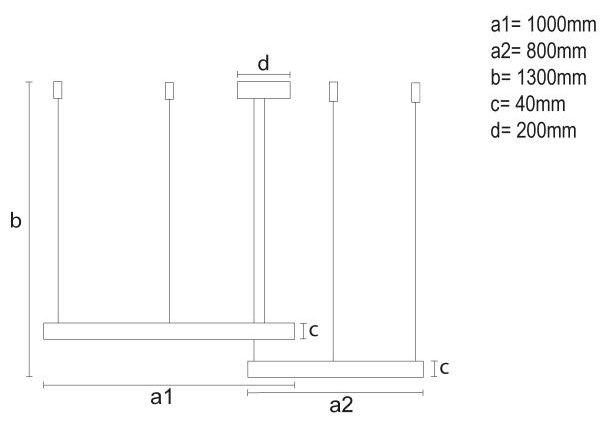 LED Димируем пендел LED/128W/230V 3000-6500K + дистанционно управление