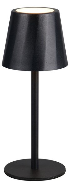 Матово черно LED настолна лампа с метален абажур (височина 21 cm) Diaz – Reality