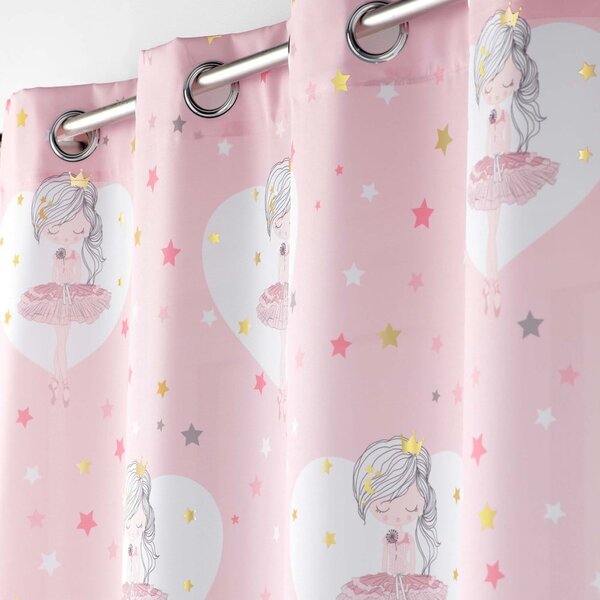 Розова детска завеса 140x260 cm Petite Etoile – douceur d'intérieur