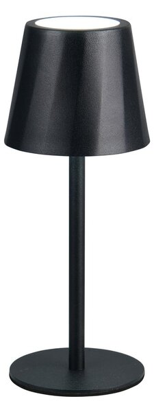 Матово черно LED настолна лампа с метален абажур (височина 21 cm) Diaz – Reality