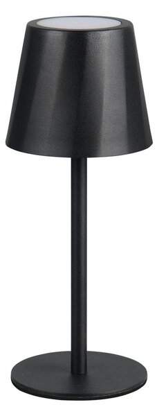 Матово черно LED настолна лампа с метален абажур (височина 21 cm) Diaz – Reality