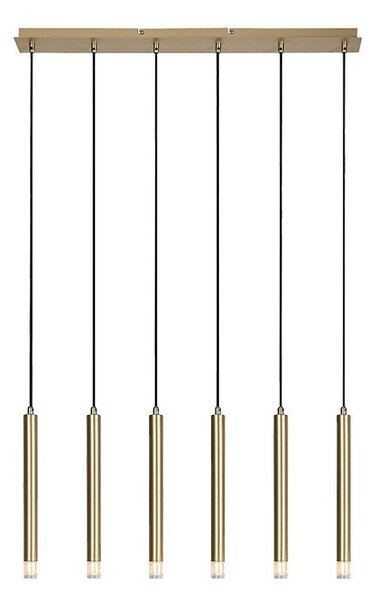 Rabalux 72363 - Пендел RAMIRA 6xG9/5W/230V златист