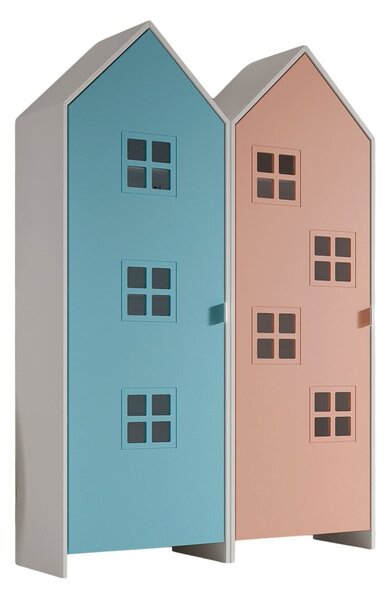 Светлосин и розов детски гардероб 115x171,5x37 cm Casami – Vipack