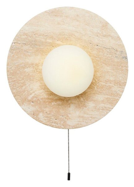 Бежова каменна стенна лампа ø 12 cm Hilde – Opviq lights
