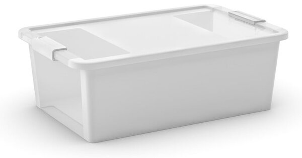 Бяла пластмасова кутия за съхранение с капак 55x35x19 cm Bi-Box M – KIS
