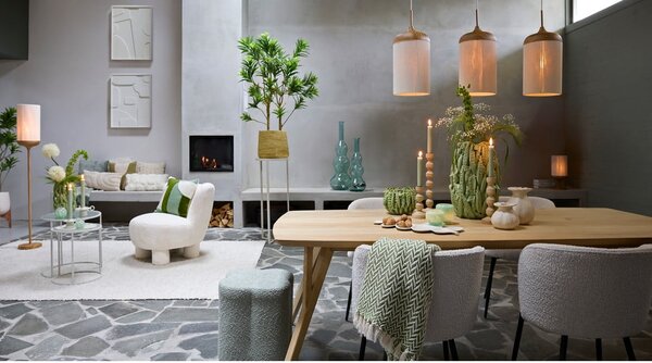 Кремави метални трапезни столове в комплект 2 бр. Radaja – Light & Living