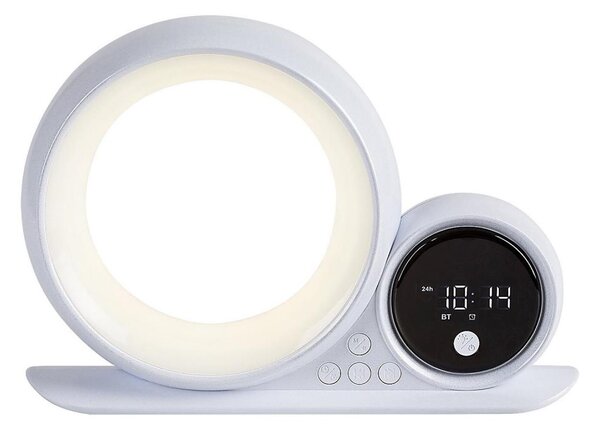 Rabalux 76109 - LED RGB Настолна лампа с високоговорител WAKEWAY LED/5W/230V