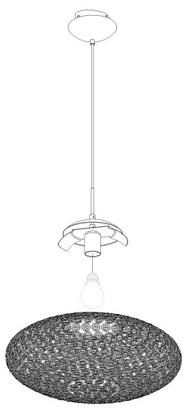 Eglo 95286 - Пендел CLEMENTE 1xE27/60W/230V