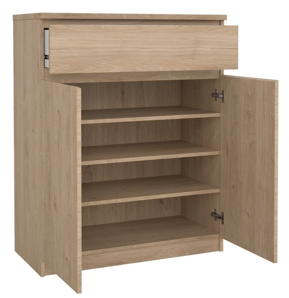 Скрин от дъбов декор в естествен цвят 80x100x40 cm Naia – Tvilum