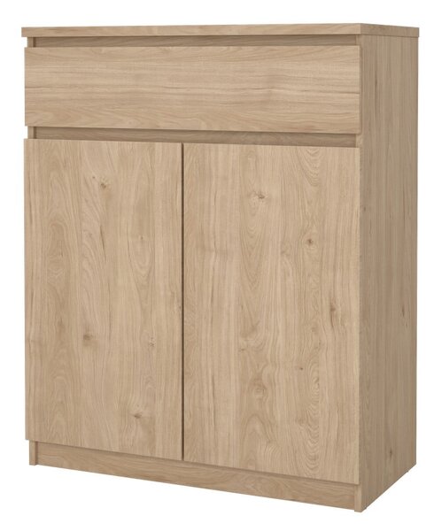 Скрин от дъбов декор в естествен цвят 80x100x40 cm Naia – Tvilum