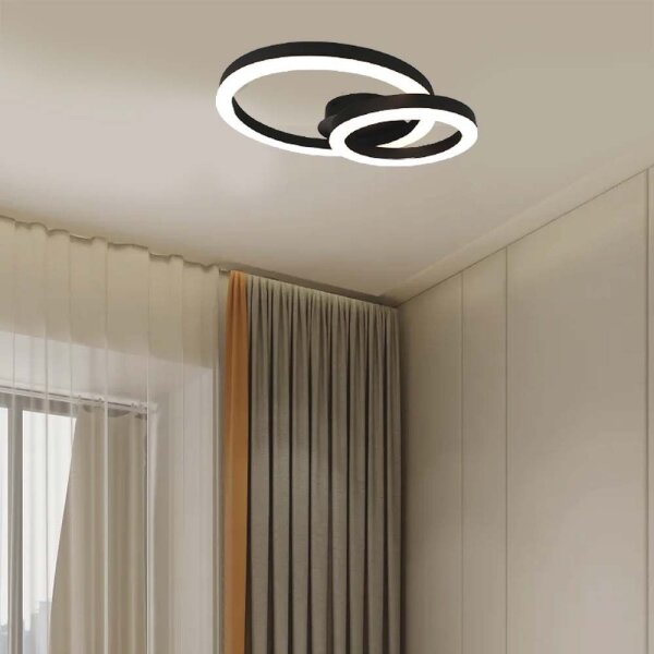 LED Плафониера LED/20W/230V 3000K черен