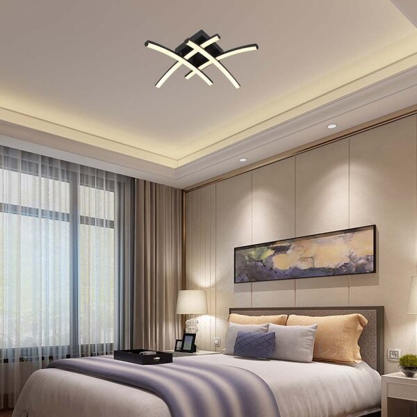 LED Плафониера LED/24W/230V 3000K черен