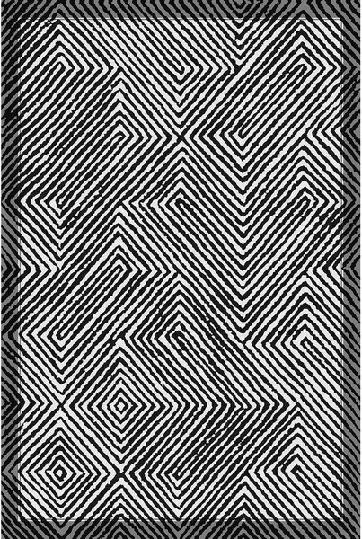 Черно-бял пътека подходяща за пране 80x200 cm Rimio – Vitaus
