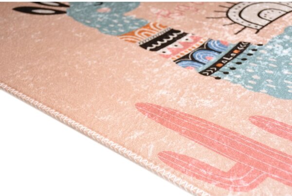 Розов детски килим подходящ за пране 80x120 cm Big Dreamer Camel – Vitaus