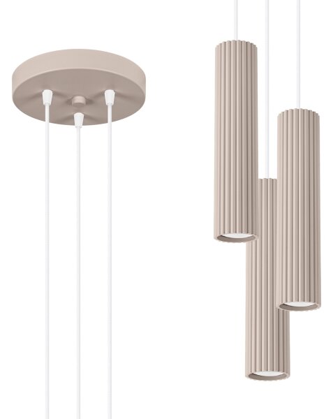 Brilagi - LED полилей на кабел CRESTO 3xGU10/10W/230V таупе