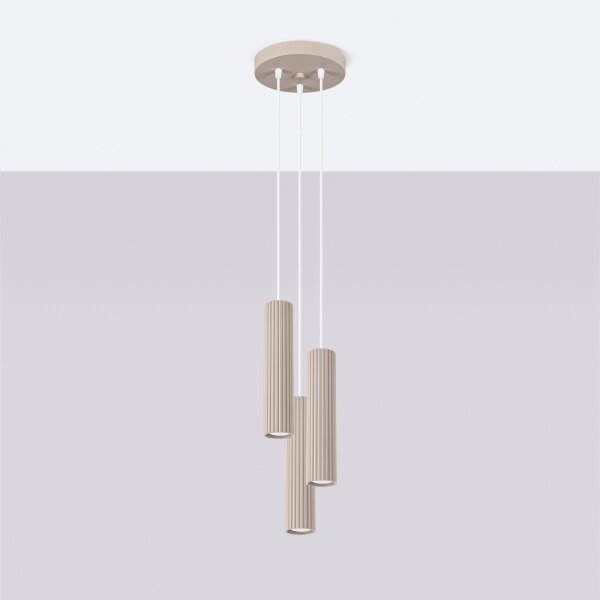 Brilagi - LED полилей на кабел CRESTO 3xGU10/10W/230V таупе
