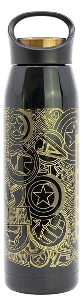 Черен детски термос от неръждаема стомана 665 ml Marvel – STOR
