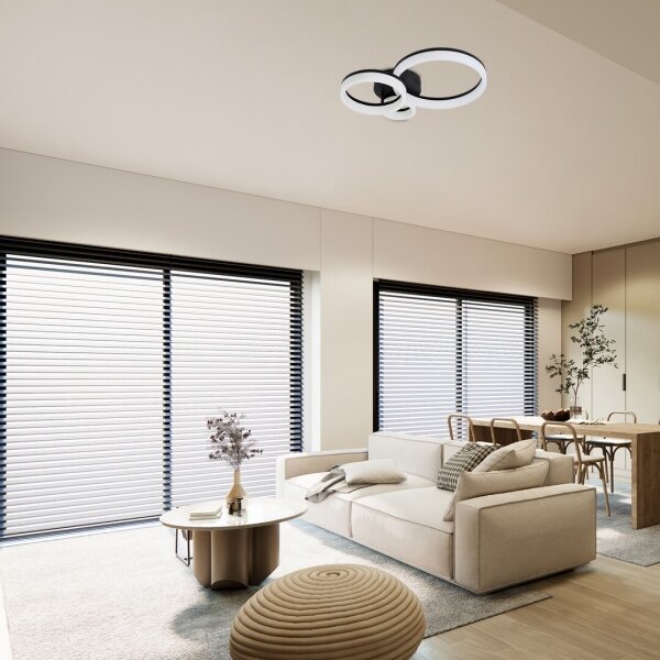 Rabalux 71385 - LED Плафониера AMILIA LED/24W/230V 3000/4000/6500K черен
