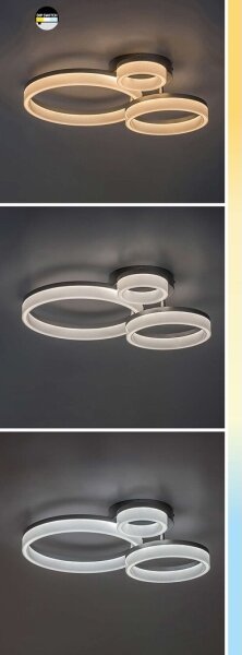 Rabalux 71385 - LED Плафониера AMILIA LED/24W/230V 3000/4000/6500K черен