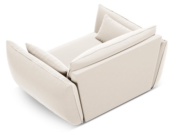 Бежово кадифено кресло Vanda – Mazzini Sofas