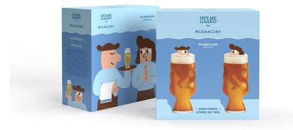 Стъклени чаши в комплект 2 бр. за бира 500 ml Mikkeller – Holmegaard