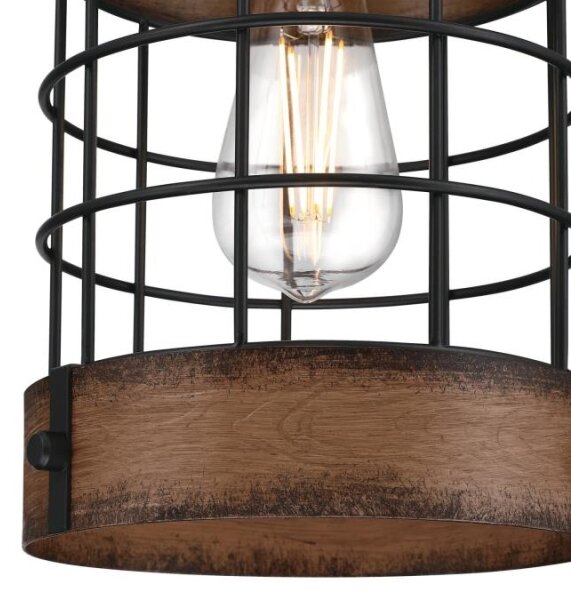 Westinghouse 61179 - Пендел LANGSTON 1xE27/60W/230V barnwood
