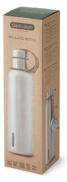 Термо бутилка от неръждаема стомана в сребрист цвят 750 ml – Black + Blum