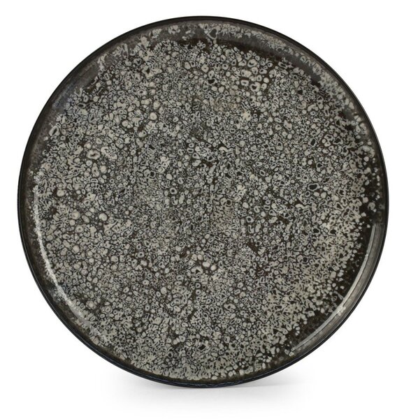 Черна/кремава глинена чиния ø 27 cm Gravel – ONA