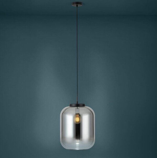 Eglo 39674 - Пендел BULCIAGO 1xE27/40W/230V Ø 35 см опушен