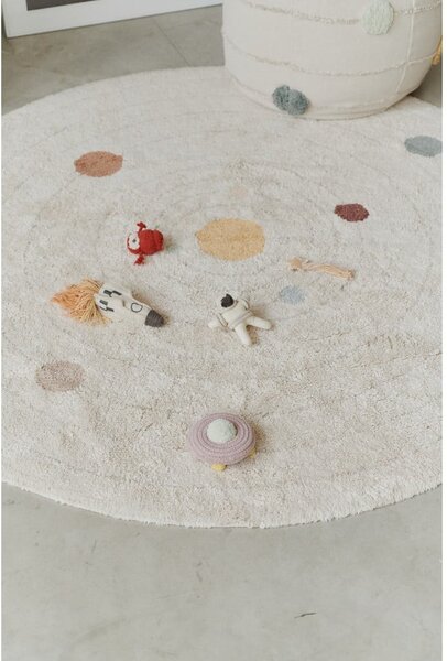 Бежово памучно детско килимче за игра ø150 cm Solar System – Lorena Canals
