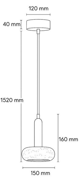 Кафяво/бежово LED висящо осветително тяло с каменен абажур ø 15 cm Karo – Opviq lights