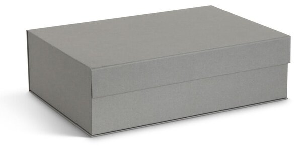 Сиви картонени кутии за съхранение в комплект 3 бр. с капаци 42,5x29,5x13 cm Kian Paper Laminate – Bigso