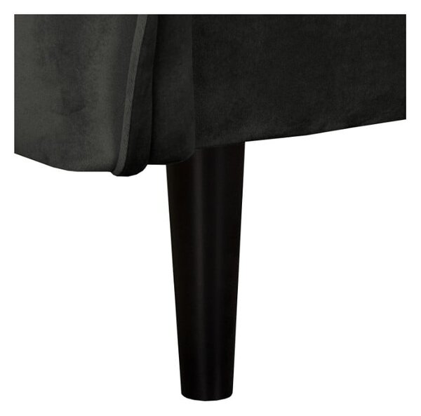 Тъмносив кадифен диван 138 cm Juli – Ropez