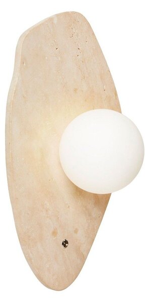 Бежова каменна стенна лампа ø 10 cm Hilde – Opviq lights