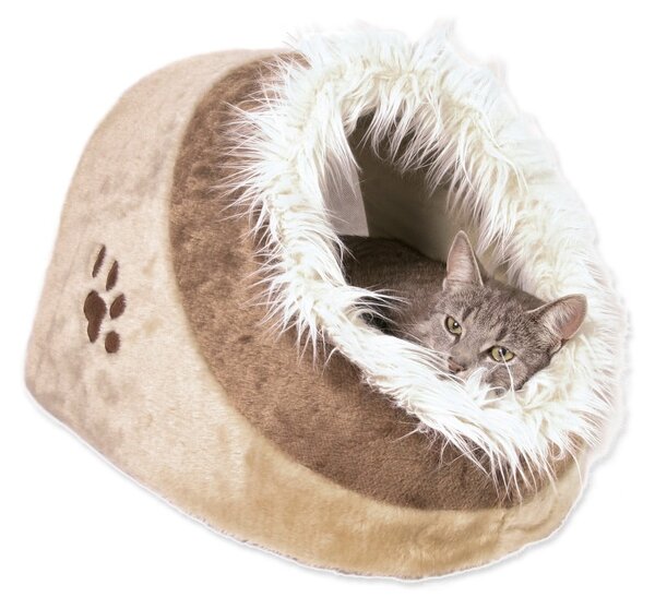 Бежово плюшено легло палатка за котка 35x26 cm Trixie Minou – Plaček Pet Products