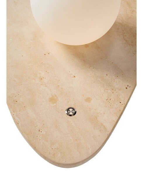 Бежова каменна стенна лампа ø 10 cm Hilde – Opviq lights